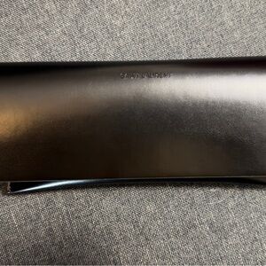 Saint Laurent Sleek Black Leather sunglasses